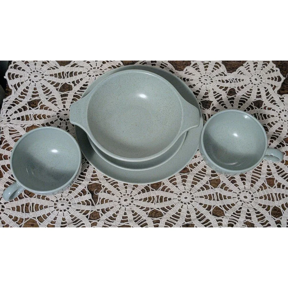 Vintage Taylor Smith Taylor Pebbleford Granite 5-Piece Partial Set 1953